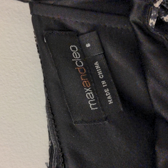 Black and White Strapless Cocktail Dress - Picture 4 of 5